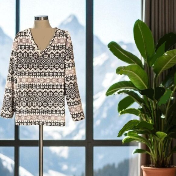 Danskin Now Long Sleeve Fleece Top - Picture 1 of 6